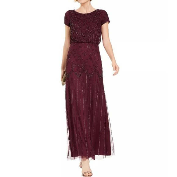 Adrianna Papell Dresses & Skirts - ADRIANNA PAPELL Petite Beaded Blouson Gown